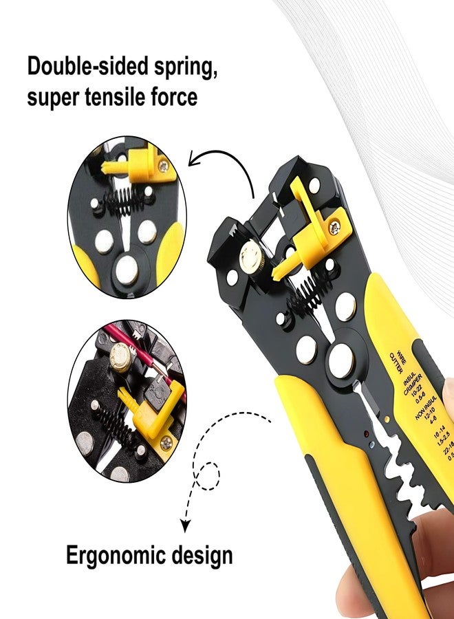 Inditrust 8" Multi-Function Automatic Wire Stripper Plier -Zinc-Alloy Body- Cutting Tool (Pack of 1) (Yellow) - Image 3